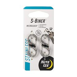 Nite Ize Sbiner Microlock Organizador de chaves, homens, prateado, m