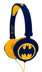 Lexibook Warner Batman-Casque Audio stéréo Enfant, Puissance sonore limitée, Pliable et Ajustable, Bleu/Orange, HP015BAT, Moyen