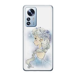 ERT GROUP etui na telefon Xiaomi 12 / 12X, case oryginalny i oficjalnie licencjonowany przez Disney, wzór Elsa 010, optymalnie dopasowane, plecki z TPU