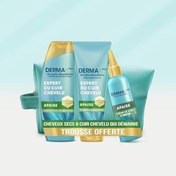 DermaXPro by Head & Shoulders Apaise Coffret Cheveux Femmes avec Shampoing Antipelliculaire 250ml, Après-Shampoing Léger 220ml & Soin Apaisant 145ml, Extrait d'Aloe Vera & Complexe de Céramides