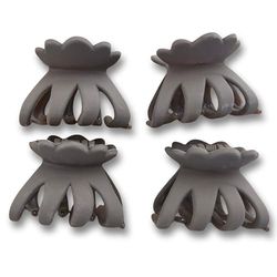 PARENCE. - Set of 4 Mini Hair Clips - Solid Metal Spring, Nested and Round Teeth - Compact and Practical Accessory for Women - 4 x 3 cm
