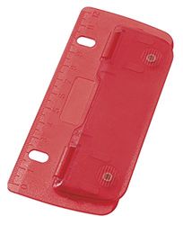 Wedo Perforateur de poche en plastique 2 trous Rouge
