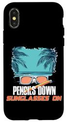 PENCILS DOWN SUNGLASSES ON Custodia per iPhone X/XS