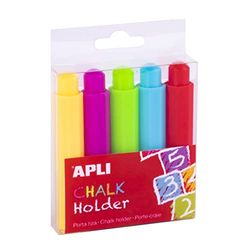 APLI 19025 - Pack de 5 porta tizas ajustables de Ø 9 mm