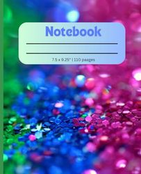 Stylish Multi-Color Notebooks: Ruled, Composition, Diary & Writing Journals With over 110 pages wide Ruled lined white paper (7.5" x 9.25")