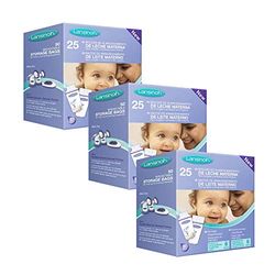 Lansinoh Breast Milk Storage Bags Breastmilk Pouches for fridge or freezer use, store flat or standing, BPA and BPS free, pre-sterilised, double zipper seal, Pack of 25, Packaging may vary
