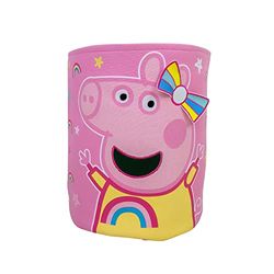 Character World Peppa Pig Panier de rangement officiel en toile de coton Motif Bowstar 38 x 31 x 31 cm