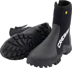 CRESSI Reeftech RS Boots 5mm M (40/41 EU) Escarpínes de Neopreno Negro de 5 mm con Suela Reforzada Diseñado para Inmersiones en Aguas Frías con Aletas Abiertas y Trajes Secos, Unisex-Adult