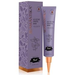 SEAMANTIKA - 60-Second Mineral Mask with Basil Extract - Reduces Wrinkles & Improves Texture - Suitable for All Skin Types - Free from Parabens, Sulfates, Silicones - 40 ml