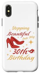 Custodia per iPhone X/XS 30 ° compleanno 30 anni donne scarpe vintage compleanno