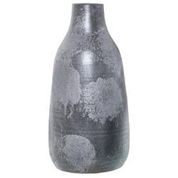 Alexandra House Living Vase Silver Ceramic Antique Finish 17 x 18 x 39 cm