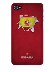 Ideus DRAPEAUX Spanje beschermhoes voor Apple iPhone 4 / Apple iPhone 4S rood