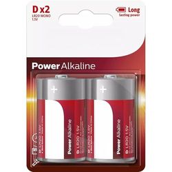 Philips D-batterijen LR20P2B/10/1,5V/alkalinebatterijen, 2 stuks