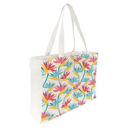 Draeger Paris - Tote Bag Birds of Paradise Flowers - Lightweight, Durable and Ultra Soft - Spacious Interior - Tote Bag Made of 100% Cotton - Reusable Shopping Bag
