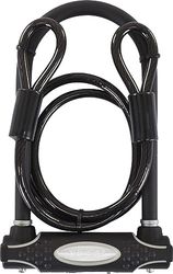 Master Lock Heavy Duty U-slot voor Fiets met kabel] [Sleutel] [Universele bevestigingsbeugel] [Gecertificeerd Fietsslot - Police Approved] 8274EURDPRO - voor Fietsen, Elektrische fietsen, MTB, Racefiets, Vouwfiets