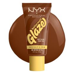 NYX Professional Makeup Buttermelt Glaze Soft Glow Skin Tint + SPF/FPS 30, Foundation, 12h Wear, Nutmeg Butta