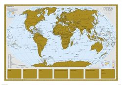 Scratchmap Rubbelkarte The World Wandkarte beschreib- und abwischbar und besonders reißfest Wandkarte Poster NEUE AUFLAGE