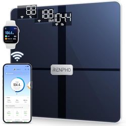 Báscula RENPHO Wi-Fi, báscula de grasa corporal conectada por Bluetooth, 13 mediciones Análisis de composición corporal y monitor de salud, Elis Aspire