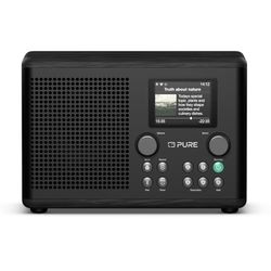 Pure Classic H4i – Radio por Internet con WiFi, Dab+, FM, Bluetooth 5.3 y USB – Altavoz de 10 W – Pantalla a Color de 2,4" – 150 presintonías – Temporizador de Cocina y sueño – Entrada AUX – Negro