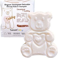 Senso Naturale Solid Baby Bath Shampoo Gentle - TEDDY Baby Bear - For delicate skin of infants and children - Vegan Concentrate - equivalent to 3 bottles of traditional shower gel.