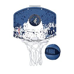 Wilson Mini Panier de Basket, Hoop NBA TEAM MINI HOOP, MINNESOTA TIMBERWOLVES, plastique
