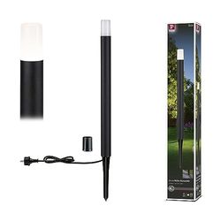 Paulmann 94386 luminaire d'extérieur LED borne lumineuse Flarea IP65 Blanc chaud 600 mm incl. 1x3,1 watts éclairage extérieur Noir lampe d'extérieur aluminium lampe de jardin 3000 K