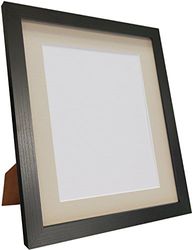 FRAMES BY POST H7 Picture Photo Frame, Light Grey Mount, 14 x 11 Image Size 12 x 8 Inch