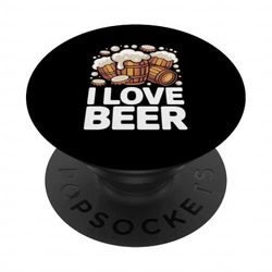 I Love Beer Barrels Foam Overflowing PopSockets Adhesive PopGrip