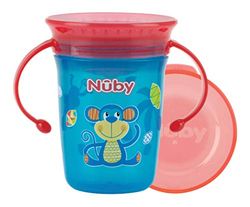 Nûby - Gobelet Magique 360 avec Anses - Aqua-240ml Turquoise