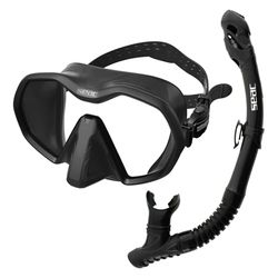 SEAC Set Bis Icona Torr, Set Mask Utan ram och Snorkel Torr för Dykning under vattnet