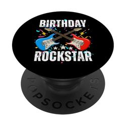 Cumpleaños 13 Música Rock Cumpleaños Niño Músico Fiesta Niños PopSockets PopGrip Adhesivo