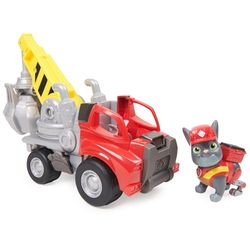 Rubble & Crew, Veicolo da lavoro di Charger, Ruspa con artiglio e parti mobili e personaggio da collezione, giocattoli per bambini dai 3 anni in su
