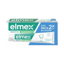 ELMEX - Dentifricio Elmex Sensitive Alito Fresco 0% Coloranti - Denti Sensibili, Gengive Dolorose, Protezione dello smalto - 2 x 75 ml