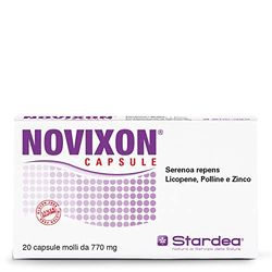 Stardea Novixon, Benessere della Prostata, Vie Urinarie Uomo, Infiammazione Prostata, Serenoa Repens, Licopene, Polline, Zinco, Integratore Alimentare, 20 Capsule