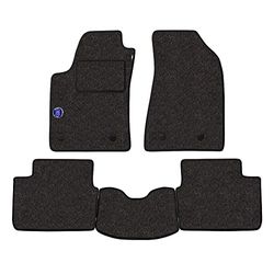 Set Tappetini realizzato per RENAULT KANGOO 2 posti anno dal 2003 al 2008 in Moquette automobilistica Made in Italy GRIGIO +Logo