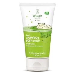 Weleda Kids Shampoo and Body Wash 2in1, Kids Shampoo, Kids Body Wash, Lively Lime, Dermatologically Tested, 100% Certified Natural, Organic, Vegan,150 ml