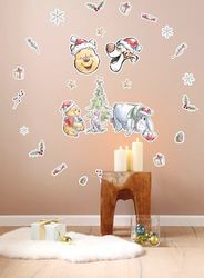Komar - Pegatinas decorativas de Winnie Pooh Christmas (50 x 70 cm, 26 unidades), diseño de Winnie the Pooh