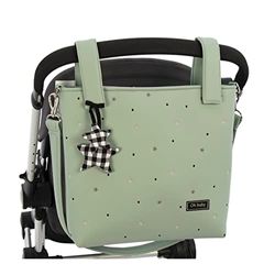 ROSY FUENTES Talega para silla de Paseo - Bolso para Silla de Paseo - Limpieza Sencilla 0-Verde Gris