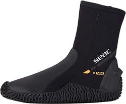 SEAC Basic HD, Calzari da Subacquea in Neoprene da 5 mm con Cerniera Laterale e Suola Semi Rigida