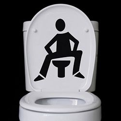 Tatoutex Stickers WC Homme - Violet, L 10cm x H 13cm