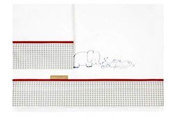 Burrito Blanco Bedlaken van Coralina, geborduurd, 910, grijs, voor maximaal bed 70 cm (+ maten beschikbaar), babybedlaken