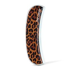 The Curve Lima per unghie resistente piccola e curva (Leopardo) - Lima per unghie in vetro - Lima per unghie di alta qualità per unghie naturali