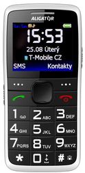 ALIGATOR Senioren grote toetsen mobiele telefoon AZA675WT met 2,2 inch kleurendisplay, SOS-knop en lokalisatie, kleur wit