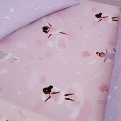 Catherine Lansfield dansande älvor enkel formsytt lakan rosa