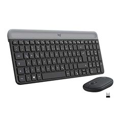 Logitech MK470 Slim Wireless Keyboard & Mouse Combo, QWERTZ German Layout - Black