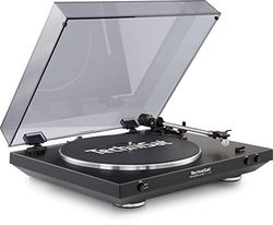 TechniSat TechniPlayer LP 200 Gira-discos (Gira-discos de tração por correia, preto, prata, alumínio, 45 rpm, 0,25%, 3,6 kg)