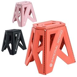 Imperial Riding Step IRH Sky High - Taburete Plegable, fácil Almacenamiento, Capacidad de Carga 90 kg, 65% Material Reciclado, Color Naranja