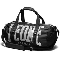 Leone 1947 Light Bag Bolsa de ginásio, 45 cm, 30 liters, preto (Noir), Preto e branco, 45 centimeters, Saco de ginásio