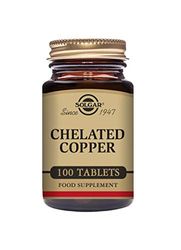 Solgar Chelated Copper Tablets - Pack of 100 - Supports Immunity - For Healthy Hair and Skin - Vegan and Gluten Free