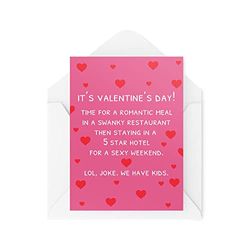 Grappige Valentijnsdag kaarten | Koppels Card | Paar Wenskaart | Lol Joke We Have Kids | Huwelijk Leven Man Vrouw Ouders Grap | CBH806